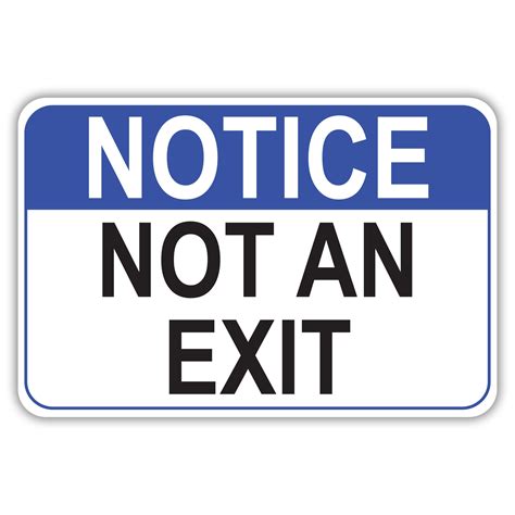 Not An Exit Door Sign