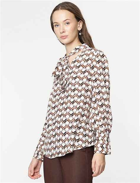 Buy Pure Viscose Printed Bishop Sleeves Blouse at Marks & Spencer