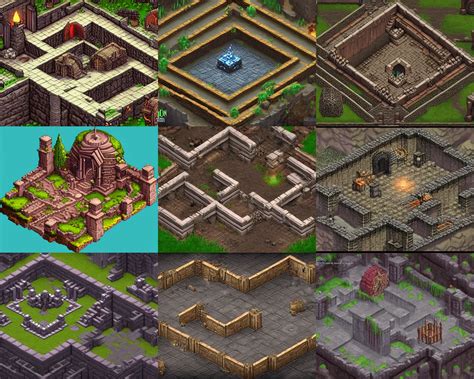 isometric view of a dungeon, Diablo video game style | Stable Diffusion