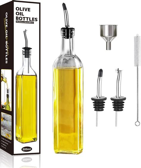Amazon.com: ZEREOOY 17oz Olive Oil Dispenser Bottle, Oil and Vinegar ...
