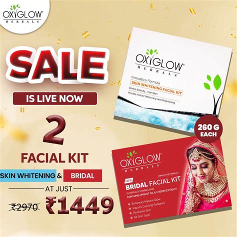 Bridal Facial Kit 260gm + Skin Whitening Facial Kit 260gm – OxyGlow ...