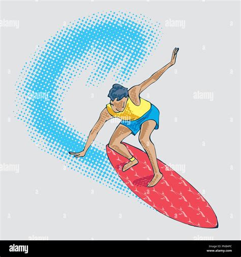 Surfer on a wave, hand drawing Stock Vector Image & Art - Alamy