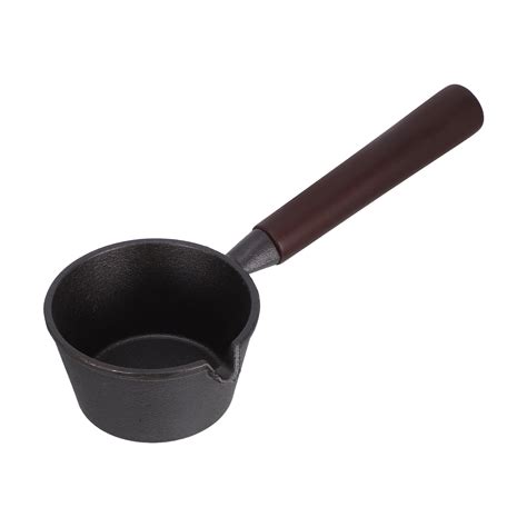 HOMEMAXS Mini Butter Melting Pot with Wood Handle for Home Use Black ...