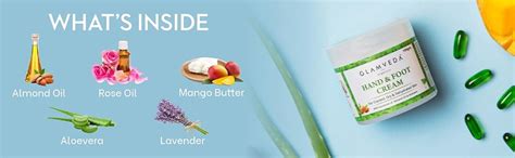Glamveda Hand & Foot Cream for Dry, Rough Hands & Cracked Heels ...