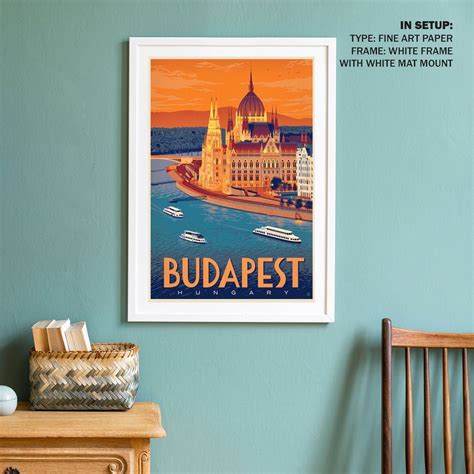 Buy Budapest Hungary Travel Poster Art & Prints Online India at Best ...