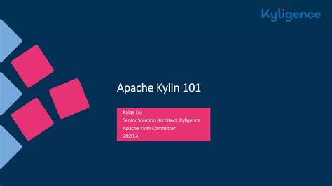 Apache kylin 101 - Get Sub-Second Analytics on Massive Datasets | PPT