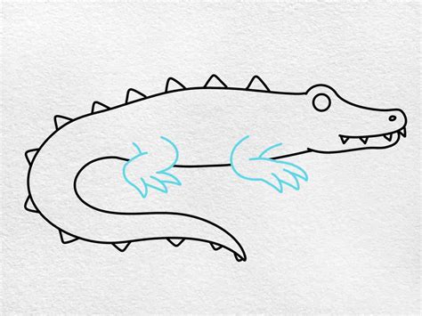 Crocodile Drawing for Kids - HelloArtsy