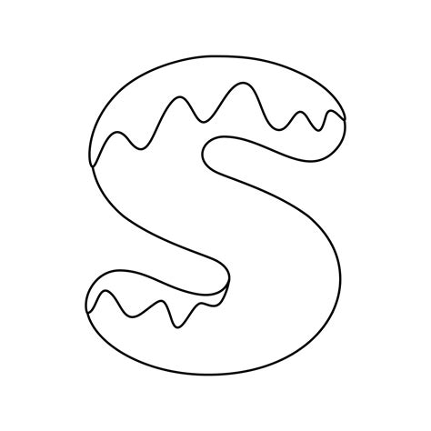 The Letter S In Bubble Letters
