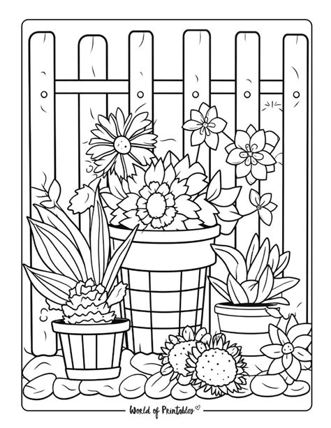 Easy Garden Coloring Pages