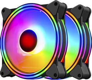 Obvie RGB Gaming Fans, Dual Light Loop RGB LED Fans, Quite Cooling ...