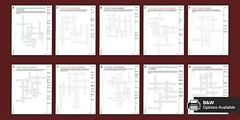GCSE Chemistry Combined Science Crossword Pack | Beyond