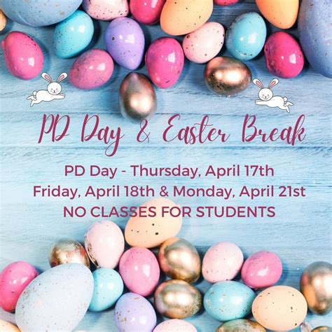PD DAY - APRIL 17 & EASTER BREAK - APRIL 18 & 21 | Centennial School