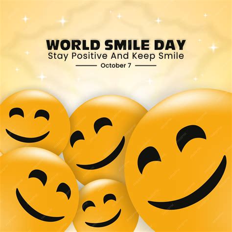 Premium Vector | World smile day background with smiling faces