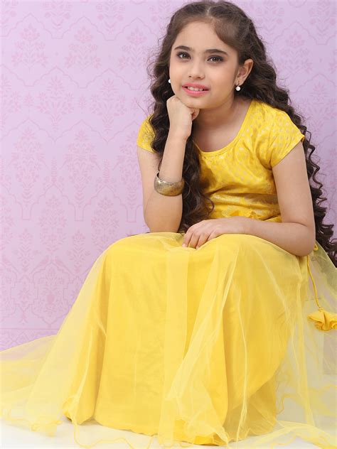 Yellow Viscose Lehenga Set