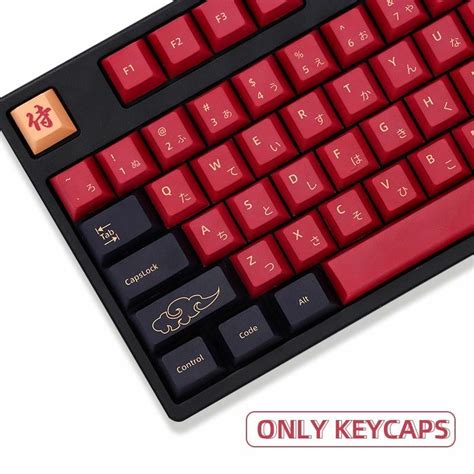 Red Samurai Japanese 129 Keycap Set PBT Dye Sub For India | Ubuy
