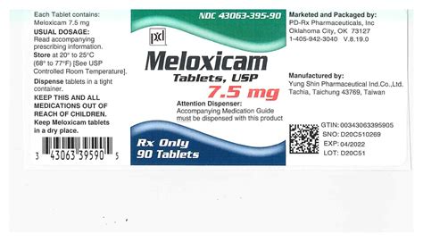 NDC 43063-395 Meloxicam Tablet Oral