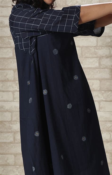 Indigo Handblock Printed Tunic Dress – Ihaworld
