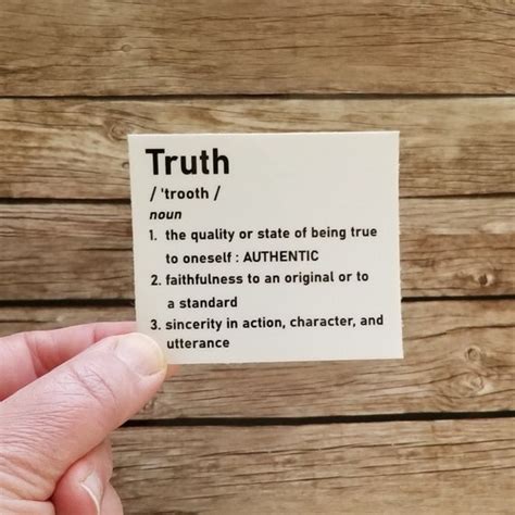Truth Definition Sticker Words With Meaning Waterproof - Etsy