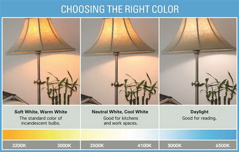 Light Bulb Colors Chart - Chart Reading Skills