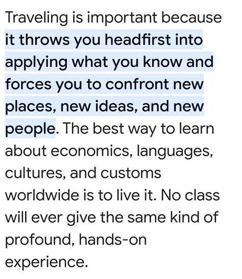 Importane of traveling - Brainly.in