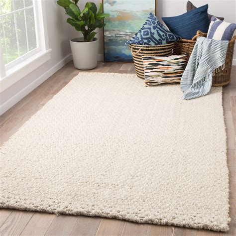 Juniper Home Tate Natural Jute Solid White Area Rug - 5' x 8' (5' X 8 ...