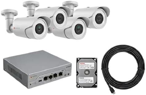 HIKSECURE 4 Channel NVR Security Camera System with 4 IP Cameras 5MP ...