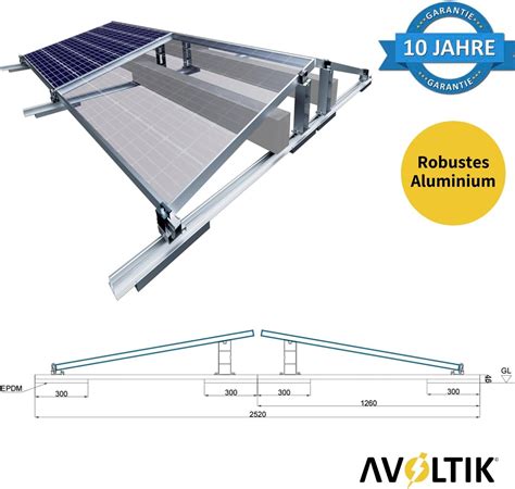 Avoltik 4 x Flat Roof Bracket for Solar Panels No Drilling I India | Ubuy