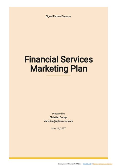 Financial Services Marketing Plan Template - Google Docs, Word, Apple Pages, PDF | Template.net