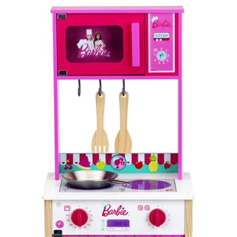 Buy Theo Klein Barbie Epic Chef Wooden Toy Kitchen Playset for Kids 3 ...