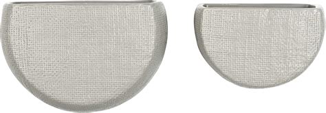 Buy Main Mesa EC0592 Hanging Stoneware Ceramic Wall Planters, Set of 2 ...