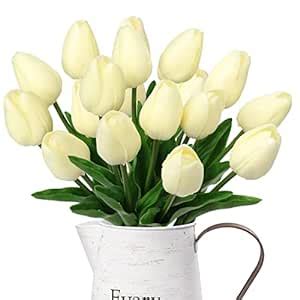 Buy 20 Pcs Fake Tulips Artificial Flowers Arrangement Bouquet for Home ...