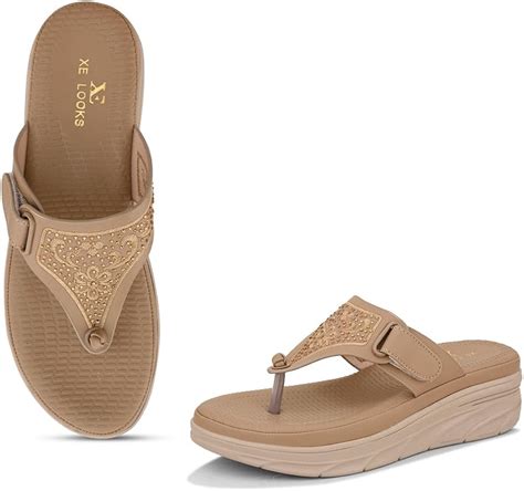 XE Looks Women's Orthopedic Doctor Slippers - Embellished Sandals with ...