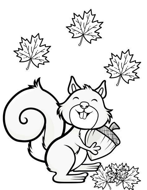 Fall Coloring Pages Free Printable For Kids