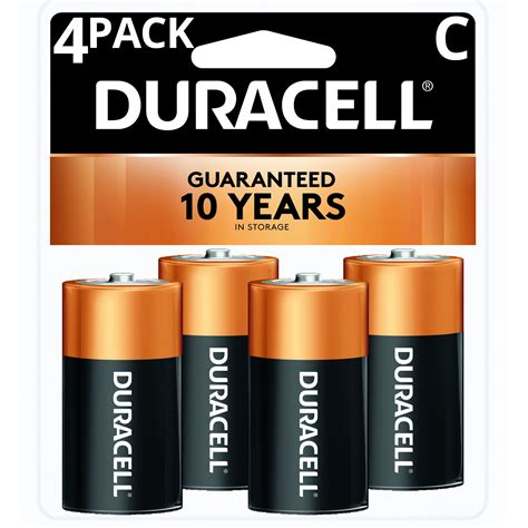 Duracell Coppertop C Alkaline Battery, 4 Pk, 1.5vdc - CTC Health