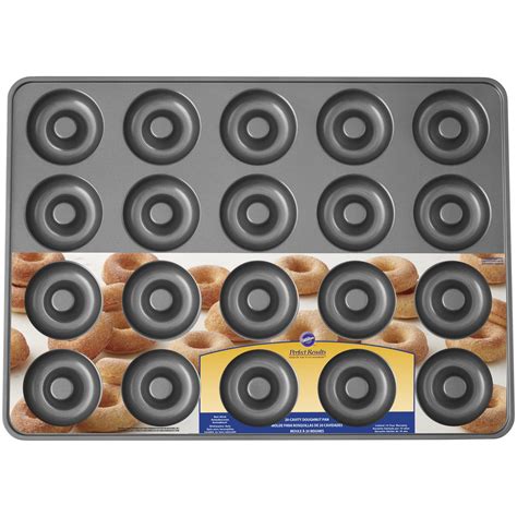 Wilton Perfect Results Steel Mega Non-Stick Donut Pan, 20-Cavity ...