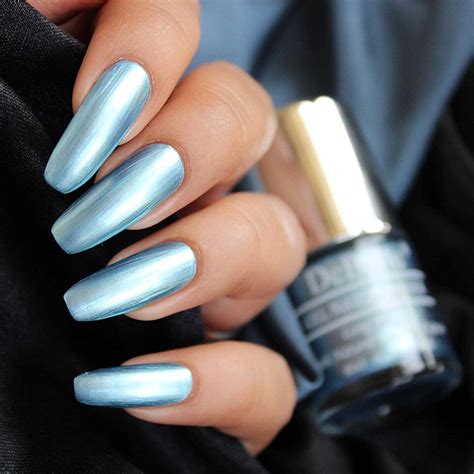 Buy DEBELLE GEL NAIL LACQUER AQUA FRENZY METALLIC SKY BLUE NAIL POLISH ...