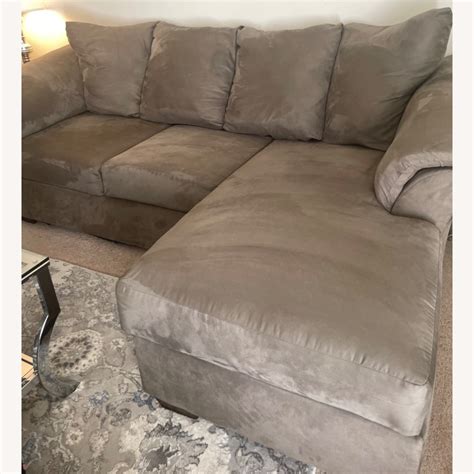 Ashley Furniture Grey Sofa Chaise - AptDeco