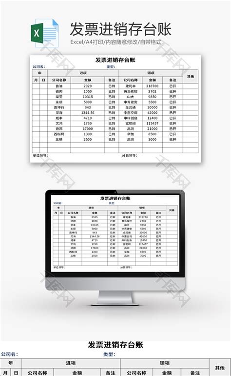 简洁库存商品进销存报表表格Excel模板下载_xlsx格式_熊猫办公