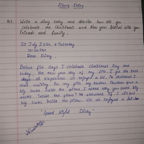diary entry this can help the kids | Diary entry, Write a diary entry ...