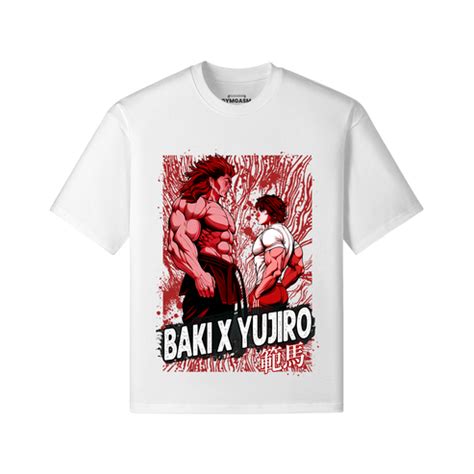 Baki vs Yujiro Fierce Top Men's Oversized T-shirt | Gymgasm – GYMGASM