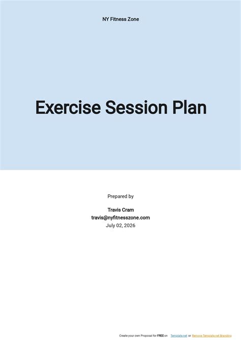 Exercise Session Plan Template 的图像结果