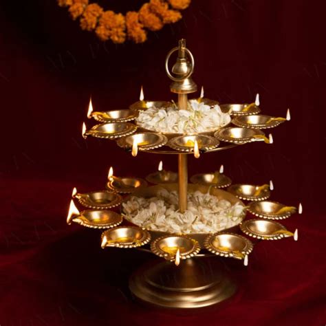 Exquisite 2 Layer Diya Urli Stand – Anasay