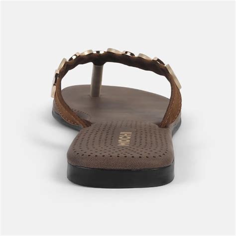 Buy Mochi Women Gold Casual Slippers Online | SKU: 32-1220-15-36 ...