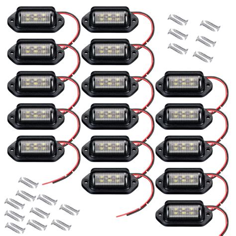 Amazon.com: YOMTOVM LED 16 PCS LED License Plate Light, 6 LEDs License ...