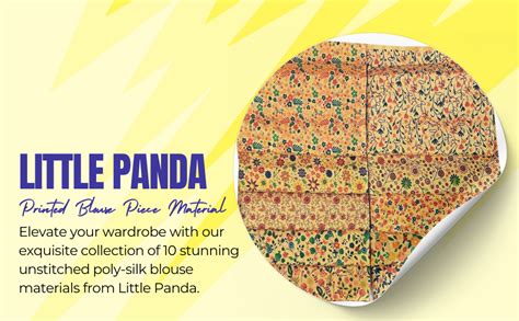 Buy little PANDA 10 Pieces Blouse Material for Women Unstitched 1 meter ...