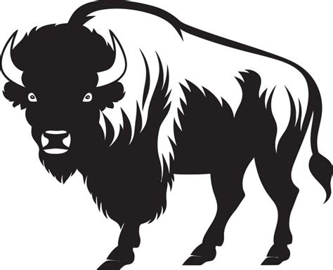 O logotipo do bisonte preto, um símbolo do poder da natureza. | vetor ...