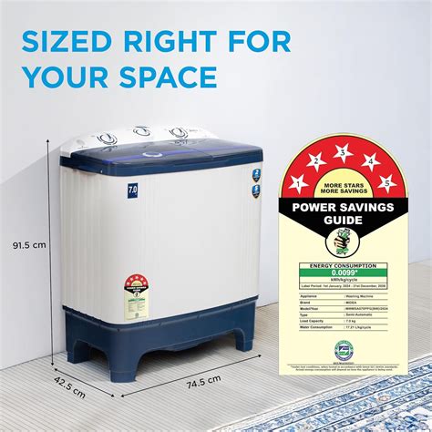 Midea 7 kg Semi Automatic Top Load Washing Machine Blue, White (MWMSA0 ...