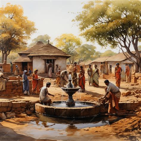 Premium AI Image | Bushman San people traditional huts in Kalahari Botswana