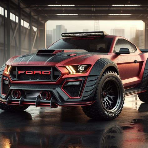 2026 Ford Mustang Raptor Concept Car in Red
