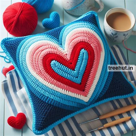 Crochet Heart Cushion Ideas